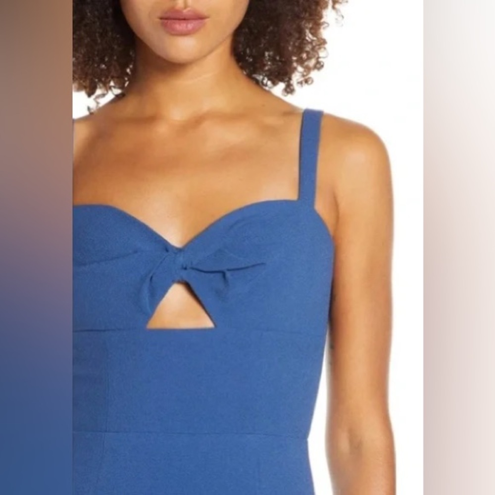 Dress the Population Blue Sheath Midi Dress Sweetheart Neckline Small - Picture 4 of 7
